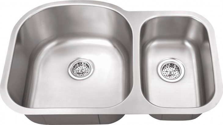 Agfl 308 18 Gauge Euro Style Double Bowl Undermount Stainless Steel Kitchen Sink 70 30
